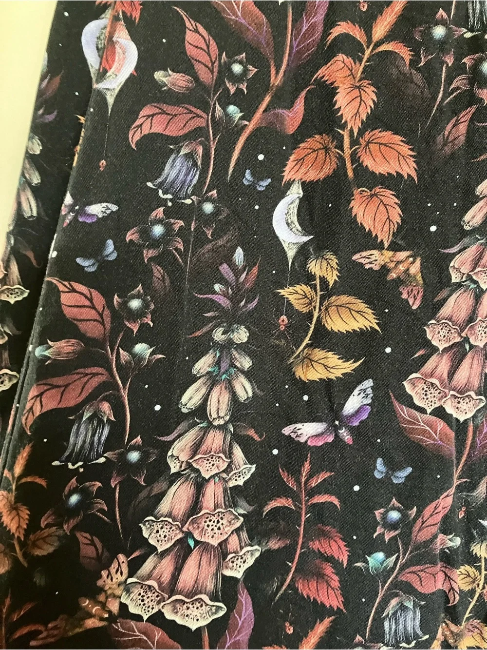Black Floral Midi Skirt - Picture 2 of 4
